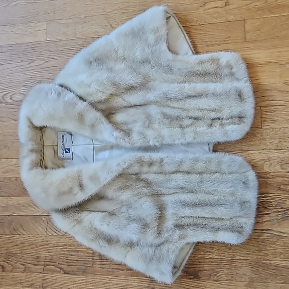 Vintage real mink cape wrap with pockets M/L - Picture 1 of 10